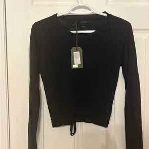 All Saints Black Long Sleeve Tee